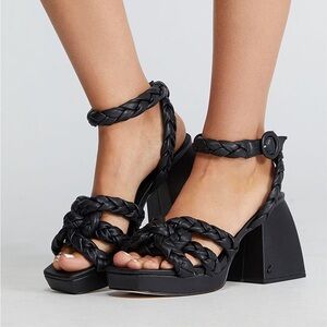 CIRCUS NY Women's Mable Braided Block Heel Sandals